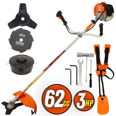 Imagem de Roçadeira Vulcan Lateral Vr620h À Gasolina 2 Tempos 62cc 3hp 10500rpm Profissional Para...
