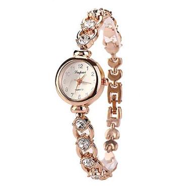Imagem de Relógio Feminino Lvpai Dourado Quartz Pulseira Com Pedras E Strass