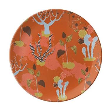 Imagem de Prato decorativo de porcelana Salver Salver da Savanna, cacto do deserto