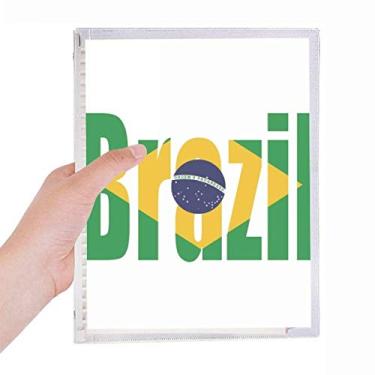 Imagem de Caderno com nome da bandeira do Brasil com folhas soltas e diários recarregáveis