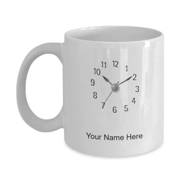 Imagem de Caneca de relógio personalizada, copo de café de relógio, ideia de presente de relógio, copo de relógio personalizado, caneca de relógio personalizada - Caneca de café de 325 ml