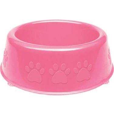 Imagem de Comedouro Perolizado Luxo Rosa Raças Pequenas - 600 mL