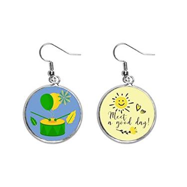 Imagem de Rio Brazil Carnaval Tambor Instrumento Orelha Flor Brincos Joias Moda