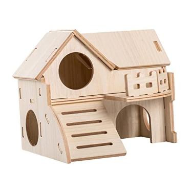 Imagem de Generic Hamster House Hamster Hideout Multi Chamber Cabana Suprimentos de Paisagismo Exploração Brinquedo Acessórios para Rato Hamster Anão, Estilize um