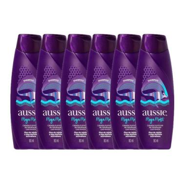 Imagem de Kit Com 6 Shampoos Aussie Moist 180ml Mega Moist