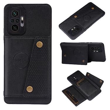 Imagem de Capa de couro PU para Xiaomi para Redmi Note 11 11S 10 9 8 9s 9T para Mi 12 10T 11T POCO X3 GT X4 Pro F3 Carteira Slot para cartão capa, preto, para Mi 9T Pro