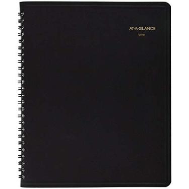 Imagem de Agenda mensal 2021 da AT-A-GLANCE, 8" x 10", grande, preta (701300521)