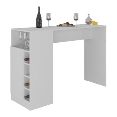 Imagem de Bancada Balcão/mesa de Cozinha com Adega e 1 Porta Multimóveis Mp2144 Branco