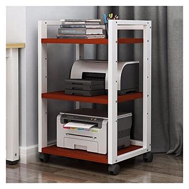 Imagem de GRFIT Suporte de CPU Suporte de CPU Suporte de chão de mesa de 3 níveis Suporte de mesa para impressora Moldura lateral de mesa Suporte de PC Suporte de chão Suporte de chão seis cores de modelo Suporte de torre de PC (Cor: 5)