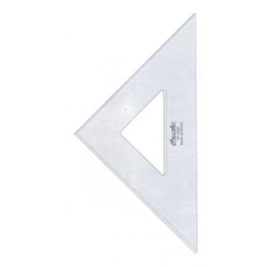 Imagem de Esquadro 32 cm, 45°/45°/90°, Acrílico Fumê 2 mm de espessura, Multicolorido, Trident