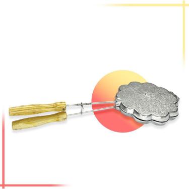 Imagem de Sanduicheira Forma Flor de Waffle Crepe Para Fazer No Fogão