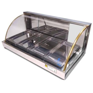 Imagem de Estufa para Salgados com 4 bandejas Vidro Curvo a Gás - Supritecs Equipamentos