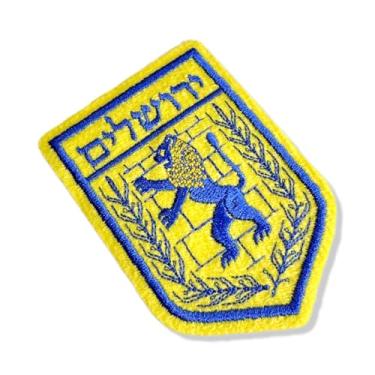 Imagem de BSC0001-001 Brasão Jerusalém Israel Patch Bordado 6,2×8,7cm (D) Matriz Para Bordar)