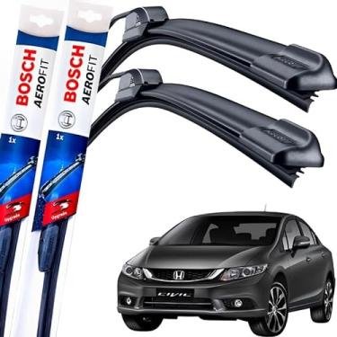 Imagem de Palheta Limpador Parabrisa Bosch Aerofit Par de Palheta Limpadora Dianteiro Original Civic 2012 2013 2014 2015 2016