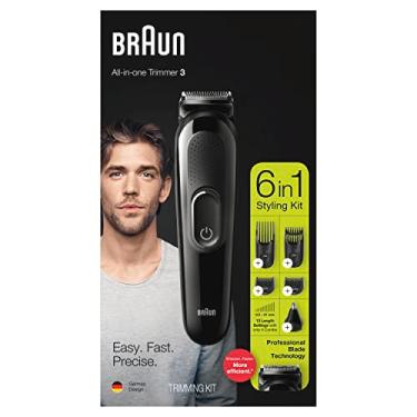 Imagem de Braun Aparador de cabelo masculino MGK3220, aparador de barba 6 em 1, aparador de orelha e nariz, kit de cuidados masculinos, sem fio e recarregável