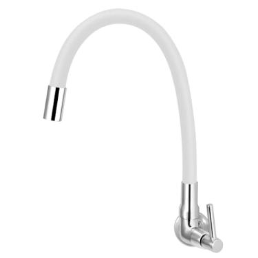 Imagem de Torneira Para Cozinha De Parede Tubo Gourmet Colorido 1/4v. Cor:Branco