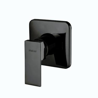 Imagem de Acabamento Para Monocomando de Chuveiro 2997 Axiom Slim Meber Metais Preto Matte