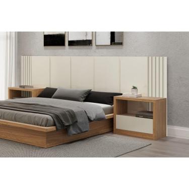 Imagem de Cabeceira Casal Queen 300x120cm em MDF Dalla Costa Off White