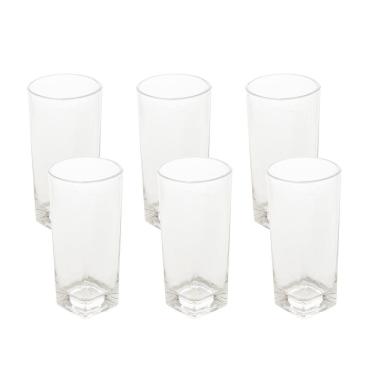 Imagem de Conjunto 06 Copos de Vidro Square 250ml - Dolce Home