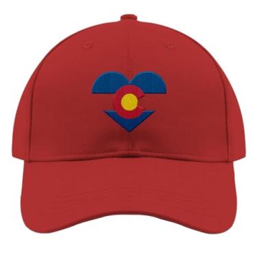 Imagem de Boné de caminhoneiro Go to Colorado para adolescentes retrô bordado snapback, Vermelho, Tamanho Único
