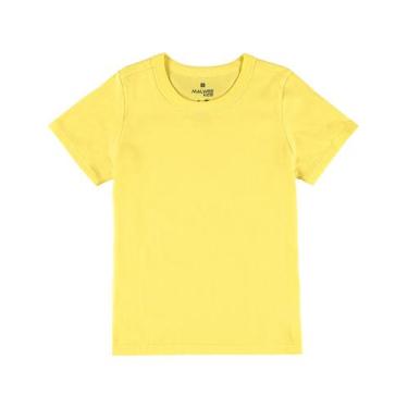 Imagem de Camiseta Infantil Menino Básica Amarelo Em Algodão Gola Redonda Malwee