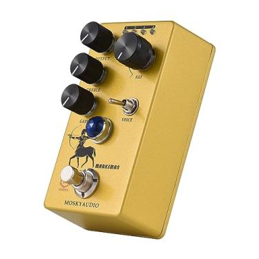 Imagem de XCPHGFM Overdrive/Pré-amplificador/Booster Pedal de efeito de guitarra 4 Interruptor de modo de corte e controles de saída/agudos/ganho Processador de efeitos de guitarra digital compacto portátil