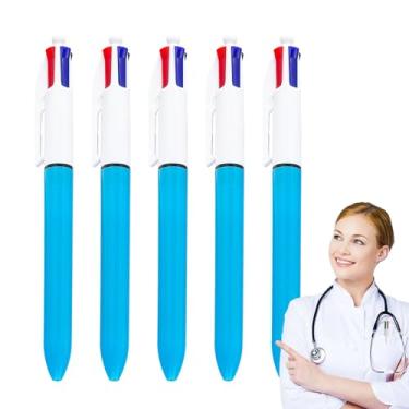 Imagem de Shakven Canetas retráteis Canetas de escrita multicoloridas e suaves,Caneta Rollerball colorida 4 em 1 | 5 canetas de diário dos pces, canetas criativas do rollerball do ponto fino para escrever,