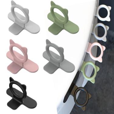 Imagem de 10 peças de elevador de assento de vaso sanitário, alça de assento de vaso sanitário, evite tocar em ferramentas de alça de tampa de vaso sanitário, acessórios de banheiro para casa, escritório,