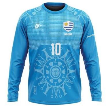 Imagem de Camiseta Manga Longa Filtro UV Uruguai Sol Dourado-Masculino