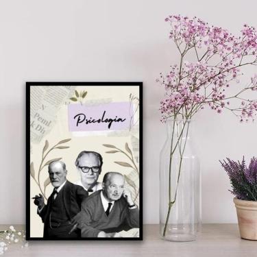 Imagem de Quadro Decorativo Mestres Da Psicologia 24X18Cm - Com Vidro