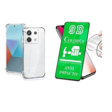 Imagem de Kit Capa Capinha Case Anti Impacto e Ceramica 9D Compatível Com Xiaomi Redmi Note 13 Pro 5G