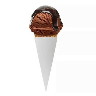 Imagem de BRANCO Cone Casquinha/Cascão Sorvete - 600 unidades
