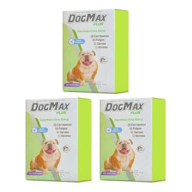 Imagem de DogMax Plus - Ação 4 em 1 - Remédio para pulgas, carrapatos, vermes e sarna 12 Comprimidos 30kg
