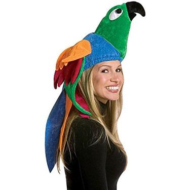 Imagem de Rasta Imposta Chapéu de papagaio luxuoso de pelúcia (1/pkg) (1 unidade) Pkg/1, verde, tamanho único