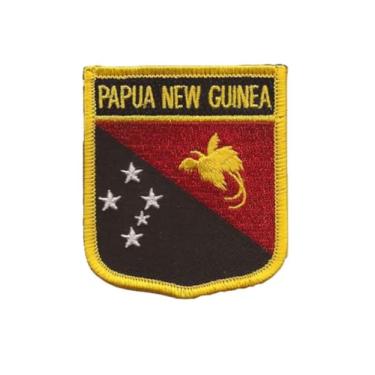 Imagem de Ruoming 1 peça de adesivos de bandeira da Papua-Nova Guiné com ferro ou costurado, bordado tático militar nacional Papua Nova Guiné (Papua-Nova Guiné)