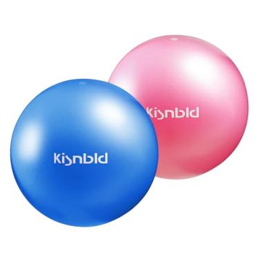 Imagem de kisnbld Pequena bola de exercício, mini bola de pilates de 22 cm, mini bola de ioga antiexplosão e antiderrapante para estabilidade, fitness, fisioterapia, alongamento e treino de força central em