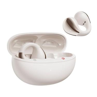 Imagem de Fones de Ouvido Abertos QCY Crossky C30, Fones Bluetooth 5.4 com Clipe, Conforto Leve, Ajuste Estável, 25 Horas de Reprodução (Branco)