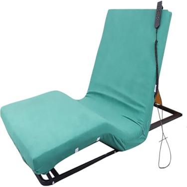 Imagem de Encosto traseiro Apoio lombar Descanso de cama elétrico para idosos, portátil ajustável Encosto traseiro Tubos de aço inoxidável e tecido respirável Suporte de encosto para deficientes para