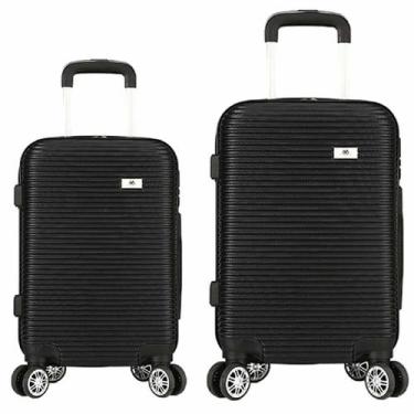 Imagem de Kit 2 Mala de Viagem Bordo PP Padrão ANAC e Grande Em ABS - Eagle, Pre
