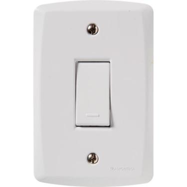Imagem de Conjunto 4x2 com 1 Interruptor Simples 10 A 250 V Tramontina Lux2 Bran