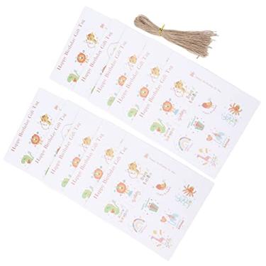 Imagem de Etiquetas para presentes, etiquetas para bolsas Seguro não tóxico com corda de juta para etiquetas para presentes para decorações