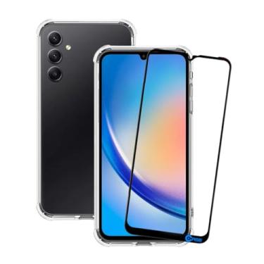 Imagem de Kit Capinha Capa Antiqueda para Samsung Galaxy A34 + Película de Vidro 3D