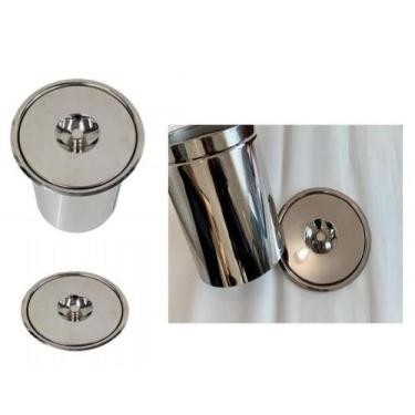 Imagem de Lixeira Redonda De Embutir Cozinha 8 Litros Inox 304 Polido - Formi De