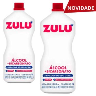 Imagem de Alcool +bicarbonato 1l Limpador Secagem Rapida Zulu Kit 2un