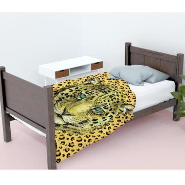 Imagem de Manta Soft Microfiba Oncinha Feminina Solteiro 1,50mx2,20m - PRESENTE-