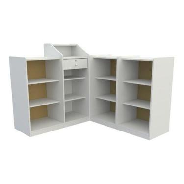 Imagem de Balcão Caixa Vitrine M2 Fechado Loja Pet Atendimento Mdp - VETORIAL MÓ