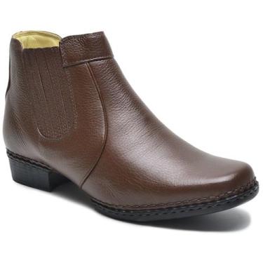Imagem de Bota Botina Costurada a Mão De Couro Com Sola De Borracha - CLA-CLE, M
