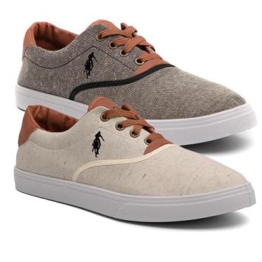 Imagem de KIT 2 tenis masculino sapatenis polo up casual  original - Polo Open, 