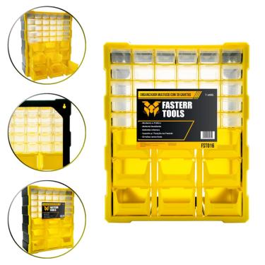 Imagem de Caixa Organizadora  Gaveteiro Multiuso C/ 39 Gavetas FASTERR - FST016