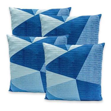 Imagem de Kit 4 Capas de Almofadas Estampadas Piquet Favinho 40x40 C/ Zíper Lind